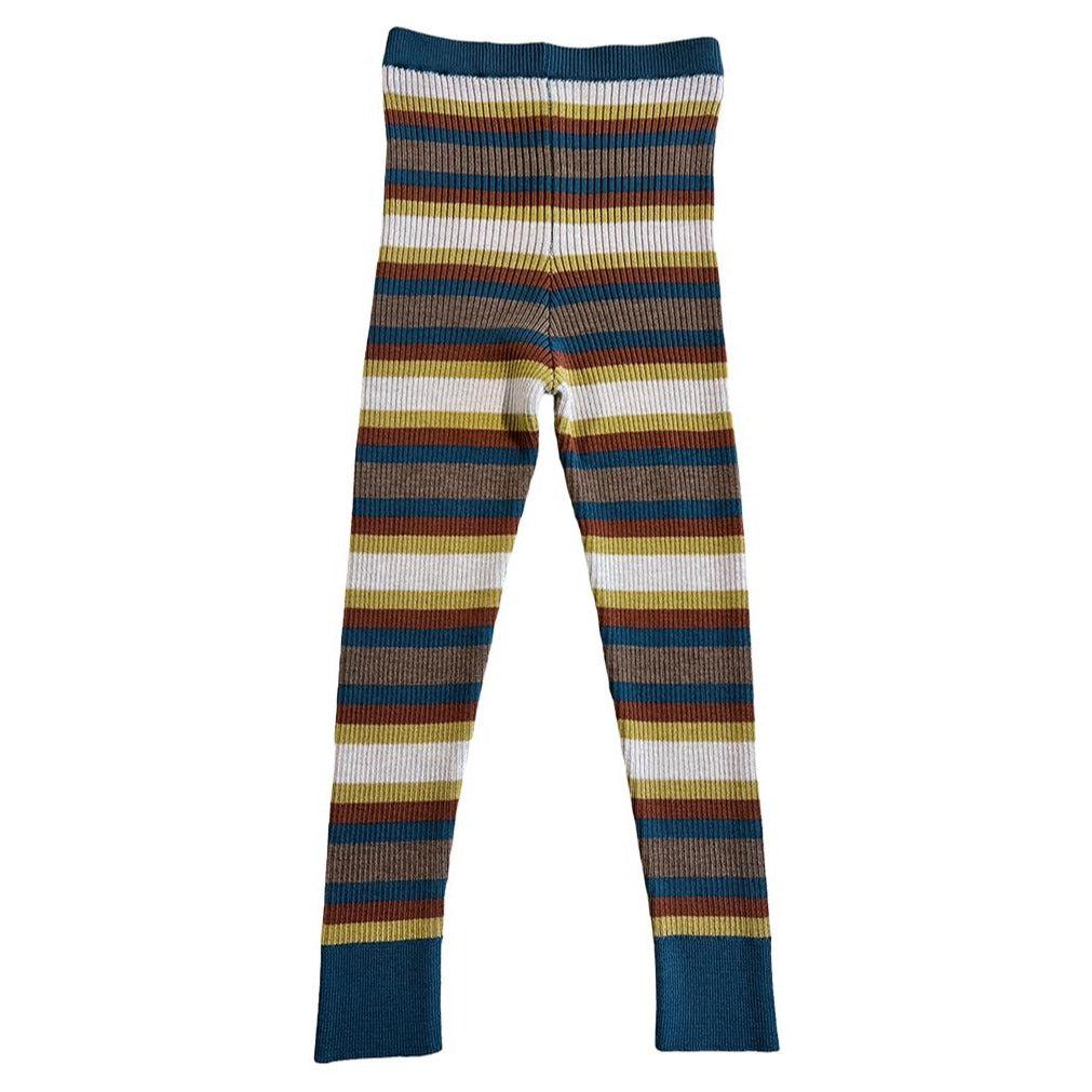 Mabli - Sylfaen skinny leg knit trousers - Azurite Blue Stripe | Scout & Co