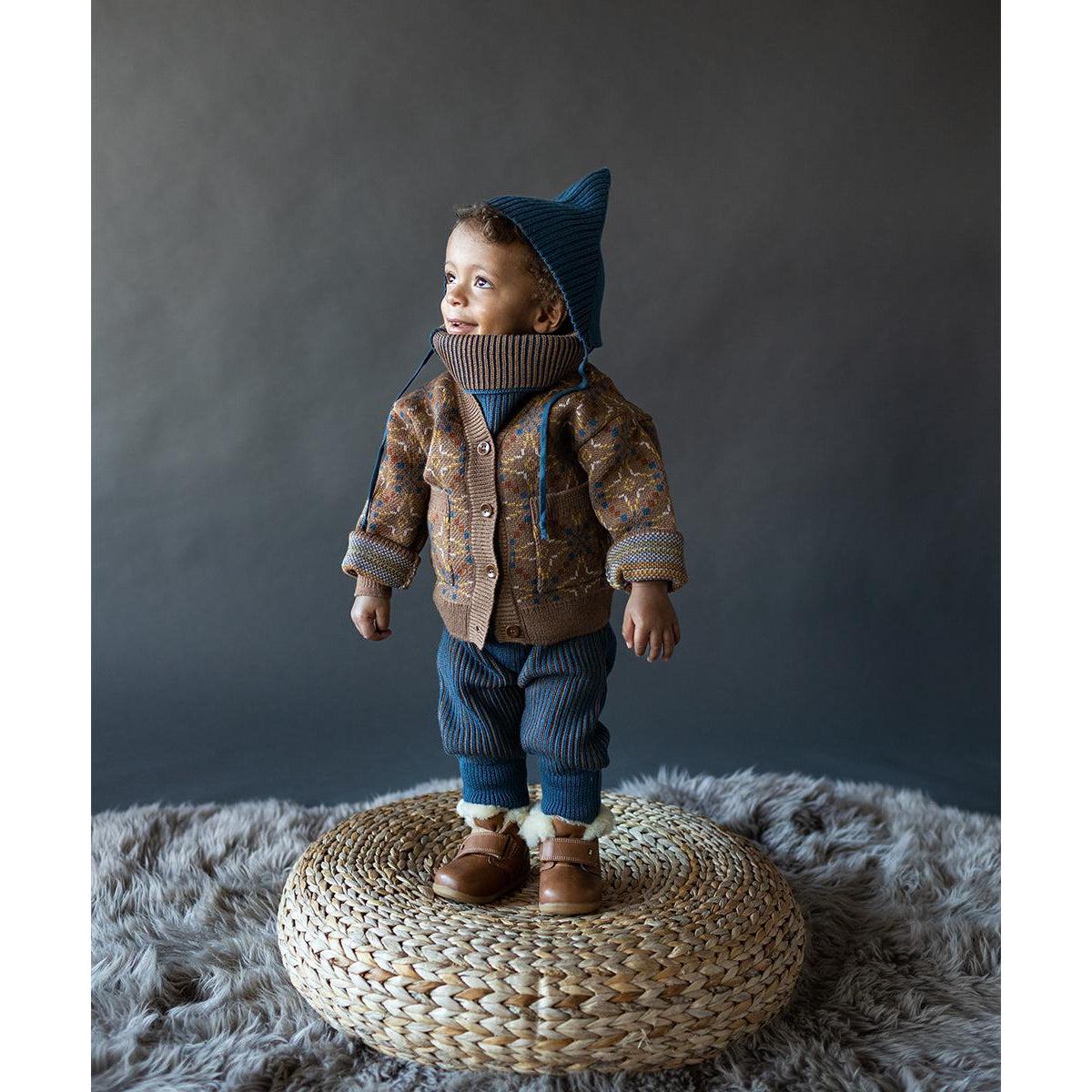 Mabli - Llyn Merino Wool Cardigan - Pecan - UK Stockist | Scout & Co