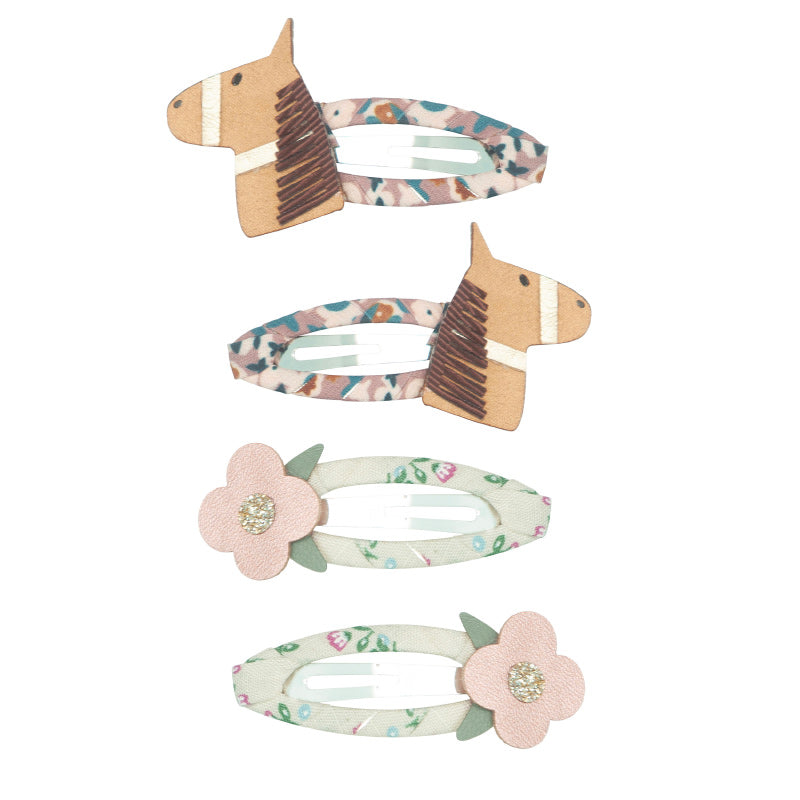 Mimi & Lula - Horse and flower hair clips - set of 4 | Scout & Co