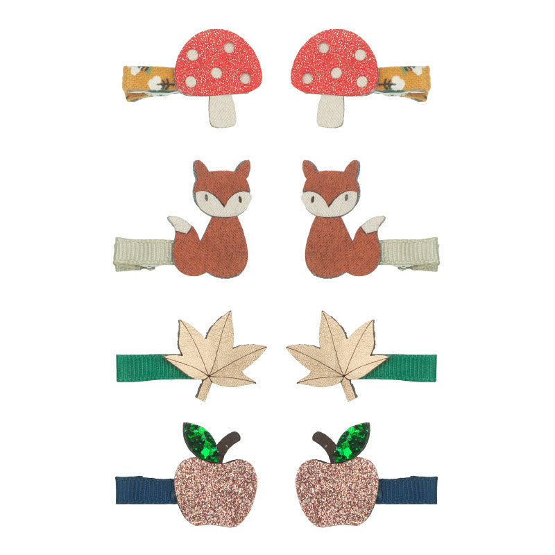 Mimi & Lula - Autumn forest mini hair clips - set of 8 | Scout & Co