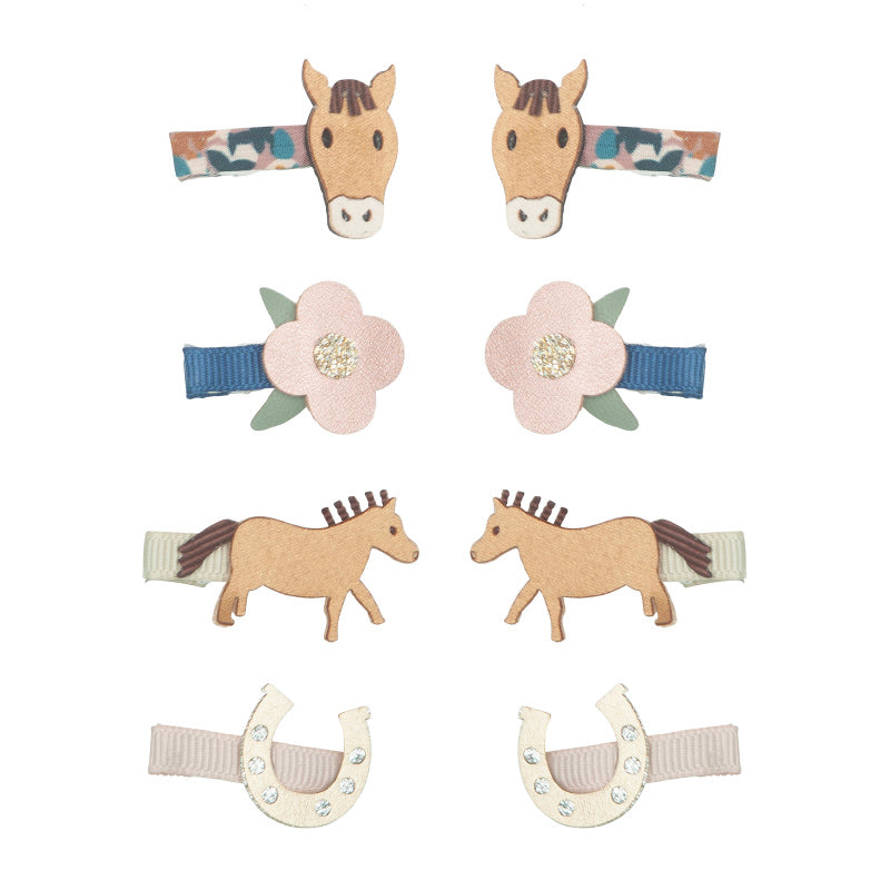 Mimi & Lula - Horse mini hair clips - set of 8 | Scout & Co