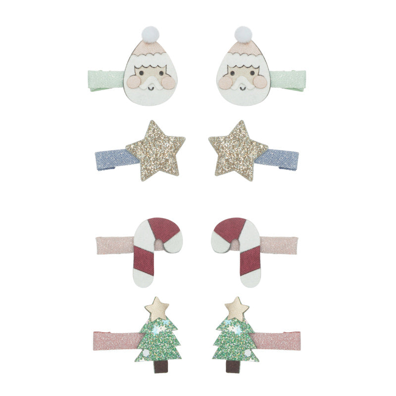 Mimi & Lula - Santa mini hair clips - set of 8 | Scout & Co