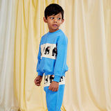 Mini Rodini - Panther panel sweatshirt - blue | Scout & Co