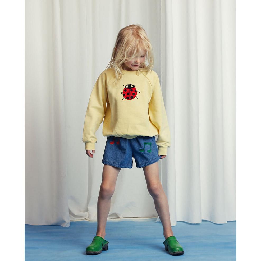 Mini Rodini - Note embroidered denim shorts | Scout & Co