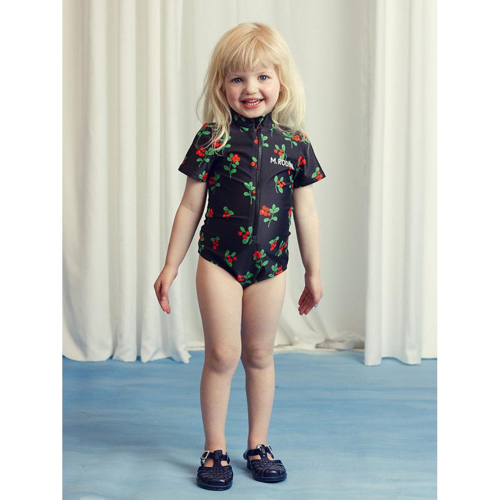 Mini Rodini - Lingonberries short-sleeved swimsuit | Scout & Co