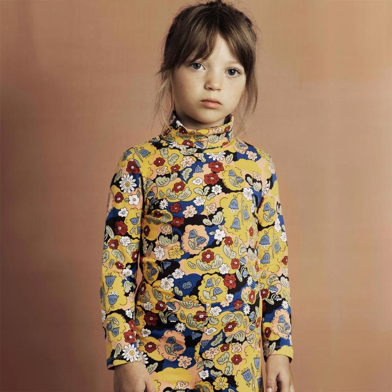 Mini Rodini - Flowers turtleneck top | Scout & Co