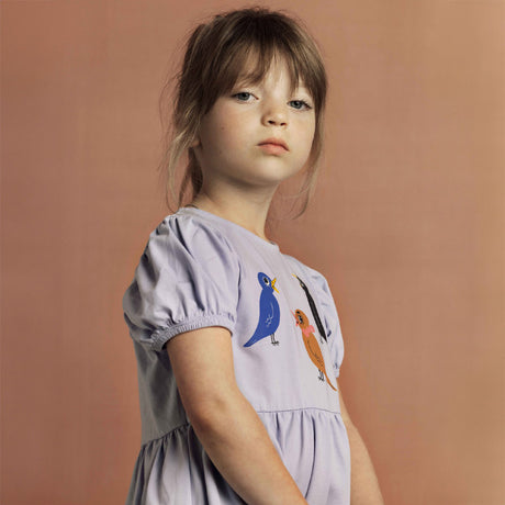 Mini Rodini - Birds dress - purple | Scout & Co