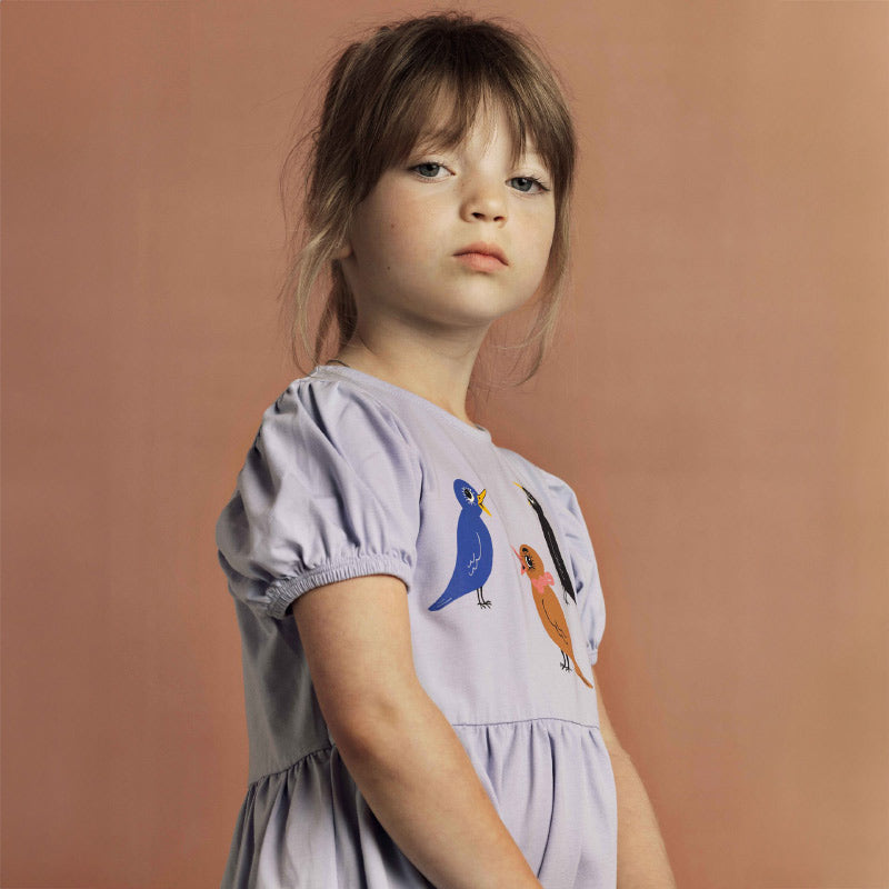 Mini Rodini - Birds dress - purple | Scout & Co