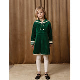 Mini Rodini - Sailor velour dress - green | Scout & Co