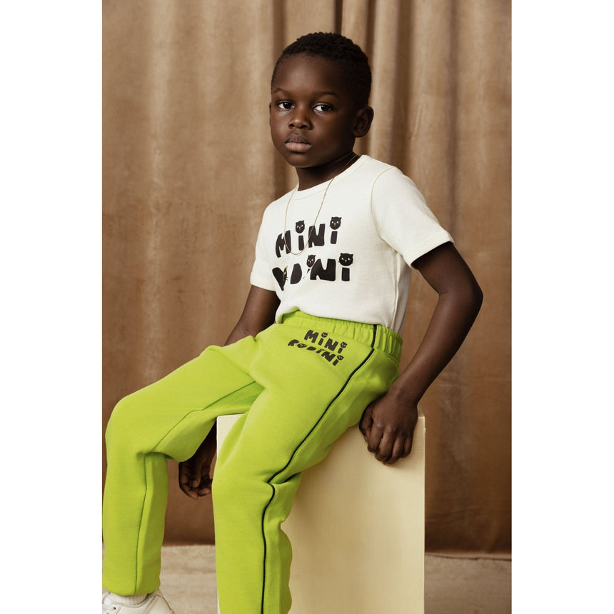 Mini Rodini - Cats sweatpants - green | Scout & Co
