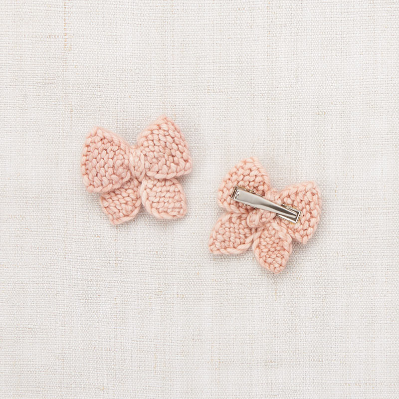 Misha & Puff - Baby Puff Bow hair clips set - Faded Rose | Scout & Co