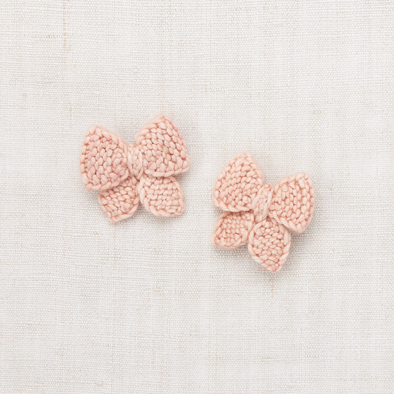 Misha & Puff - Baby Puff Bow hair clips set - Faded Rose | Scout & Co