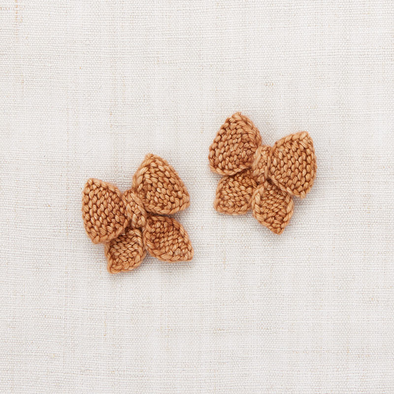 Misha & Puff - Baby Puff Bow hair clips set - Rose Gold | Scout & Co