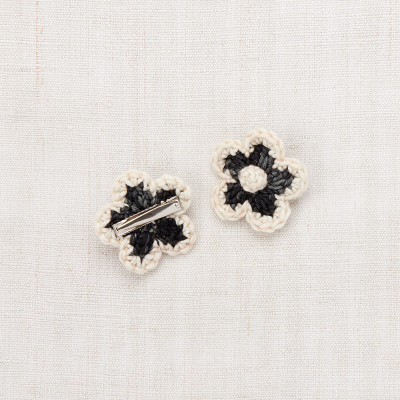 Misha & Puff - Medium Flower hair clips set - Licorice | Scout & Co