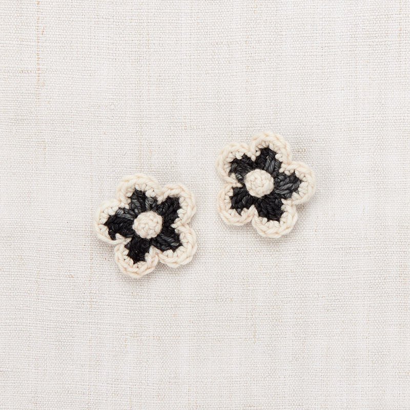 Misha & Puff - Medium Flower hair clips set - Licorice | Scout & Co