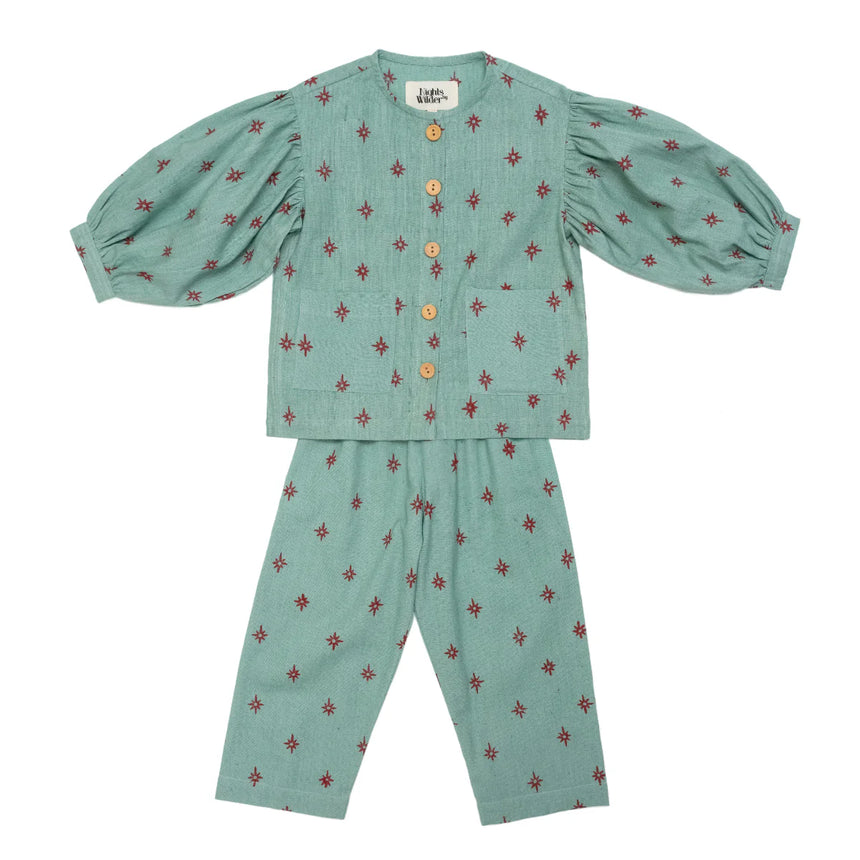 Nights By Wilder - Farrow pyjamas - Red Stellar Stars | Scout & Co