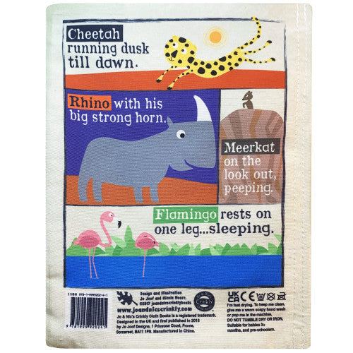 Jo & Nic's Crinkly Cloth Books - Safari Animals | Scout & Co