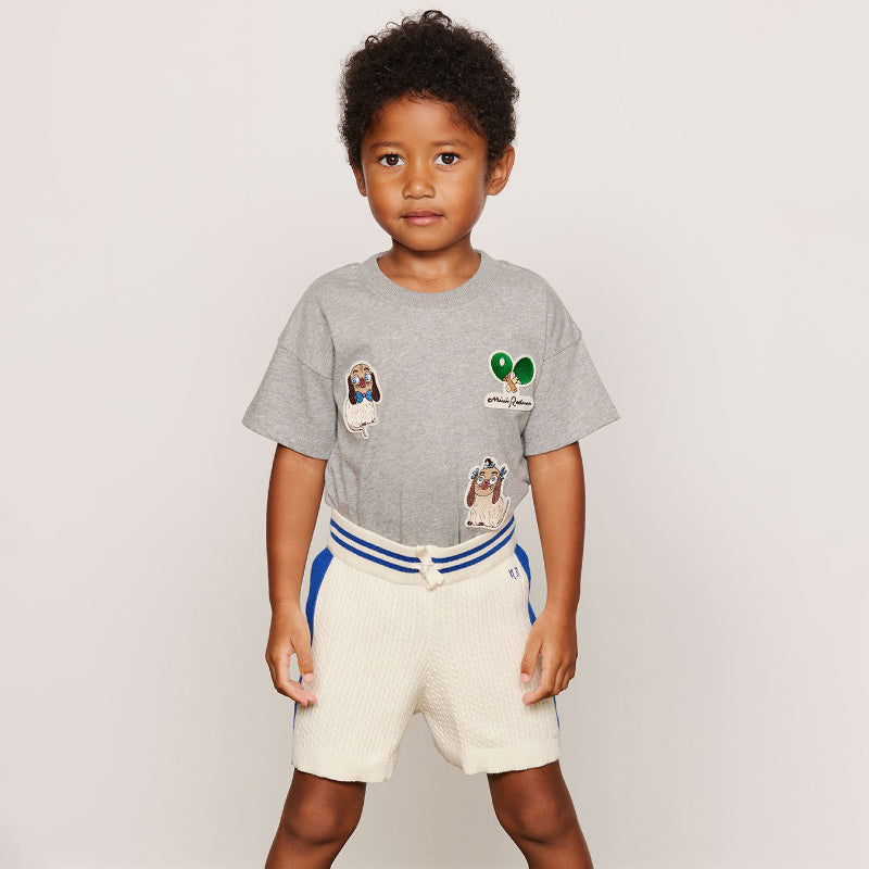 Mini Rodini - Minibabies patches short-sleeved tee - grey | Scout & Co