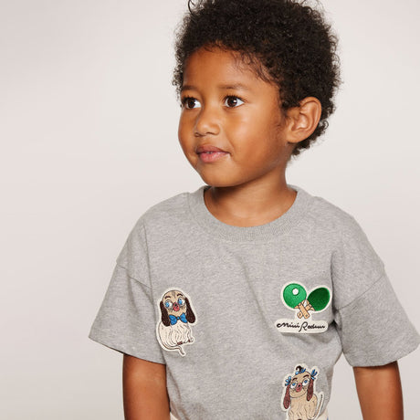 Mini Rodini - Minibabies patches short-sleeved tee - grey | Scout & Co
