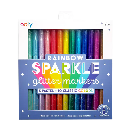 Ooly - Rainbow Sparkle glitter markers - set of 15 | Scout & Co