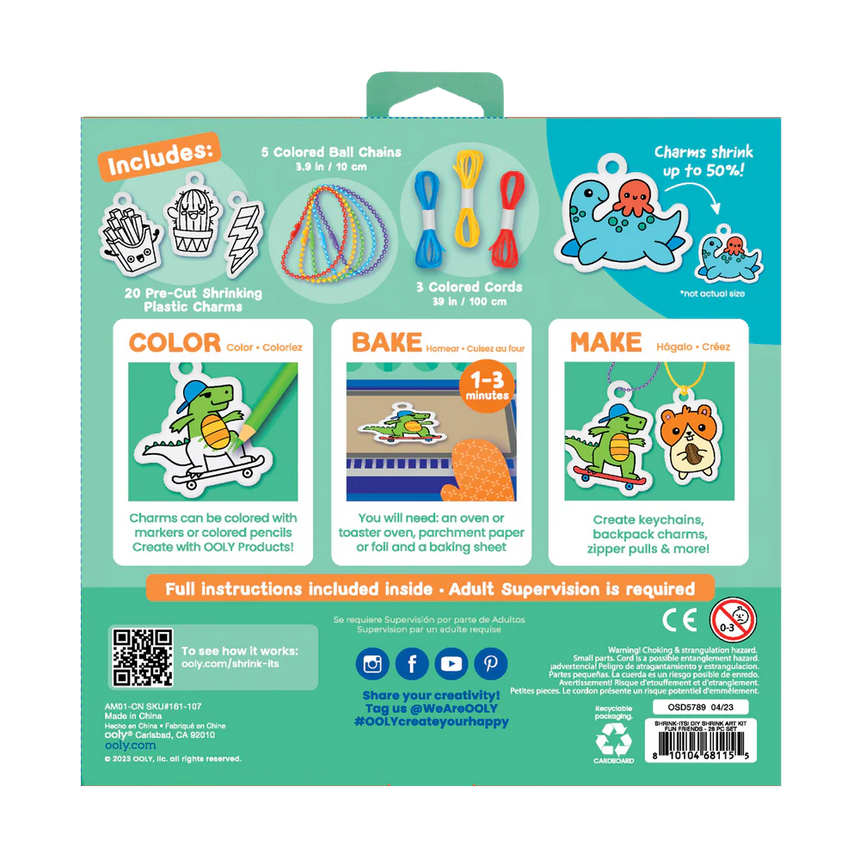 Ooly - Shrink Its DIY Shrink Art kit - Fun Friends | Scout & Co