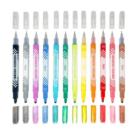 Ooly - Stamp-A-Square markers - set of 12 | Scout & Co