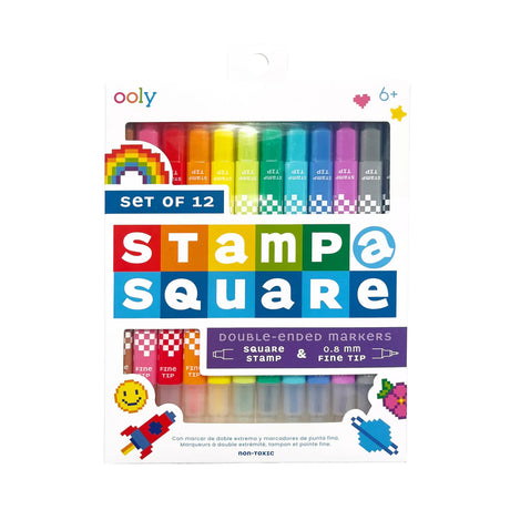 Ooly - Stamp-A-Square markers - set of 12 | Scout & Co