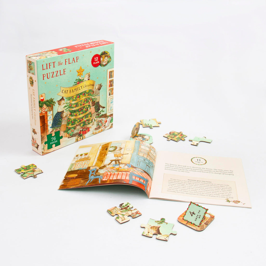 Cat Family Christmas: lift-the-flap jigsaw puzzle | Scout & Co
