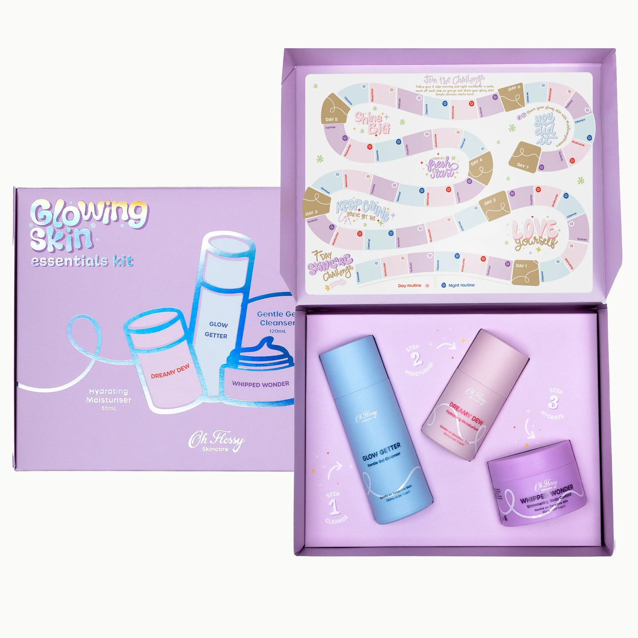 Oh Flossy skincare - Glowing Skin Essentials kit | Scout & Co