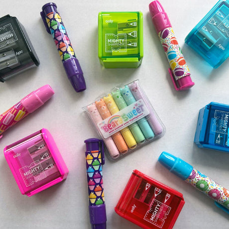 Ooly - 15 Party bag fillers - highlighters, sharpeners + Sweet erasers | Scout & Co