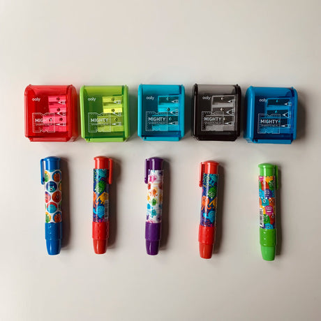 Ooly - 10 party bag fillers - pencil sharpeners + Monster erasers | Scout & Co
