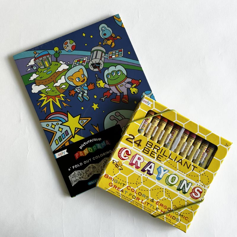 Ooly - Alien Universe colouring + Brilliant Bee crayons bundle - worth £22