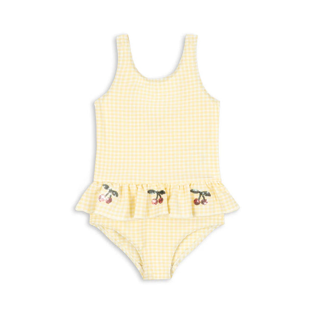 Konges Sløjd - Etta swimsuit - Banana Almond Check | Scout & Co