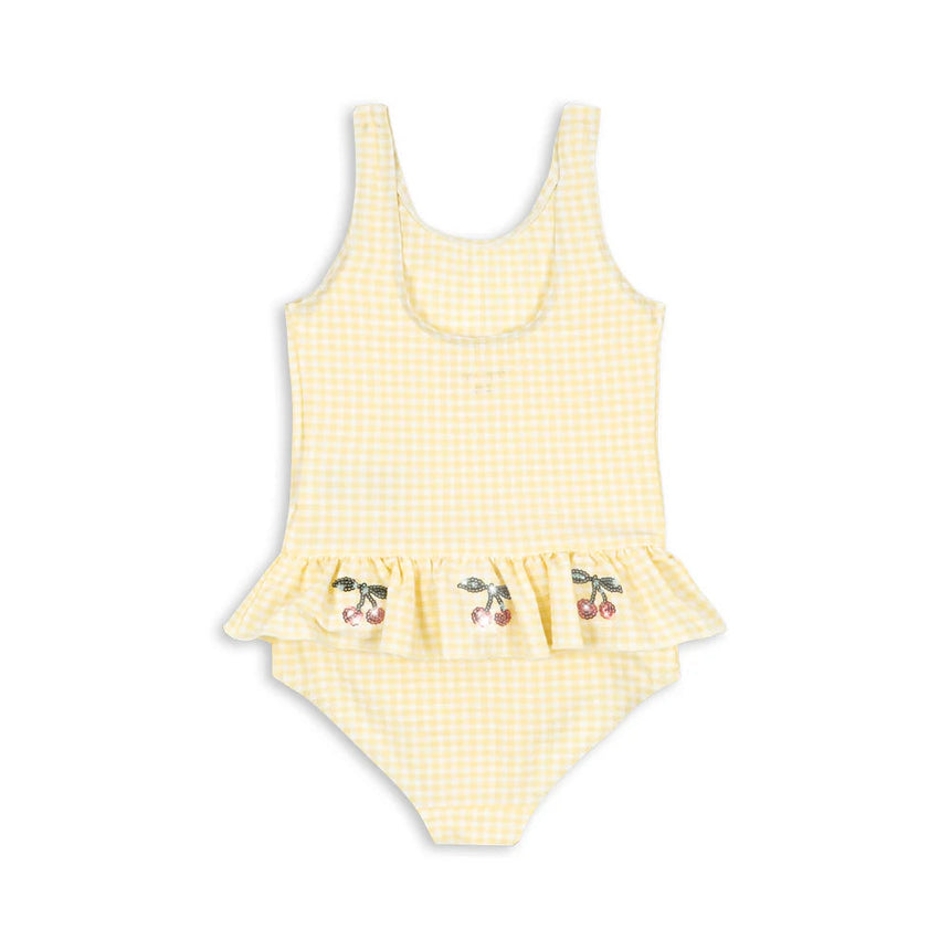 Konges Sløjd - Etta swimsuit - Banana Almond Check | Scout & Co