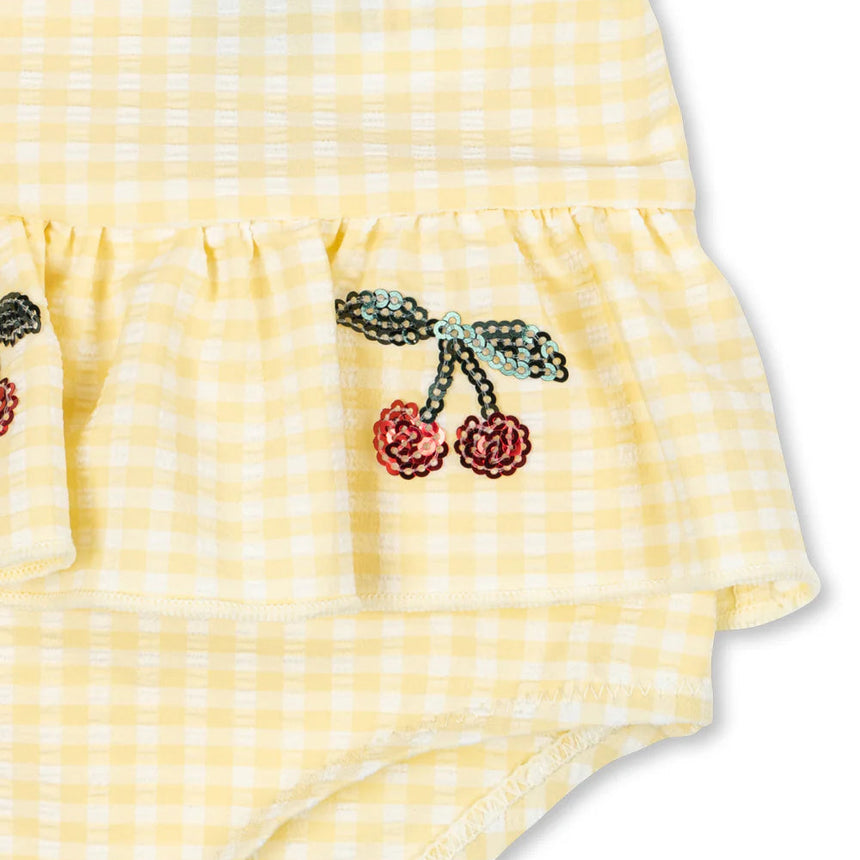 Konges Sløjd - Etta swimsuit - Banana Almond Check | Scout & Co