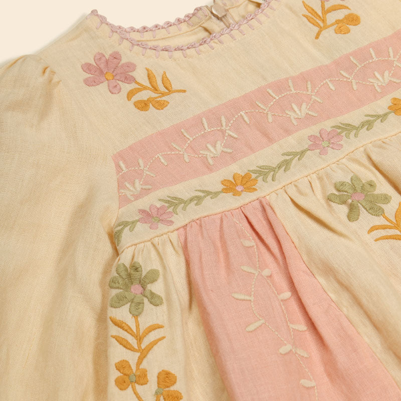 Apolina - Pascale dress - Cashew / Ribbon pink | Scout & Co