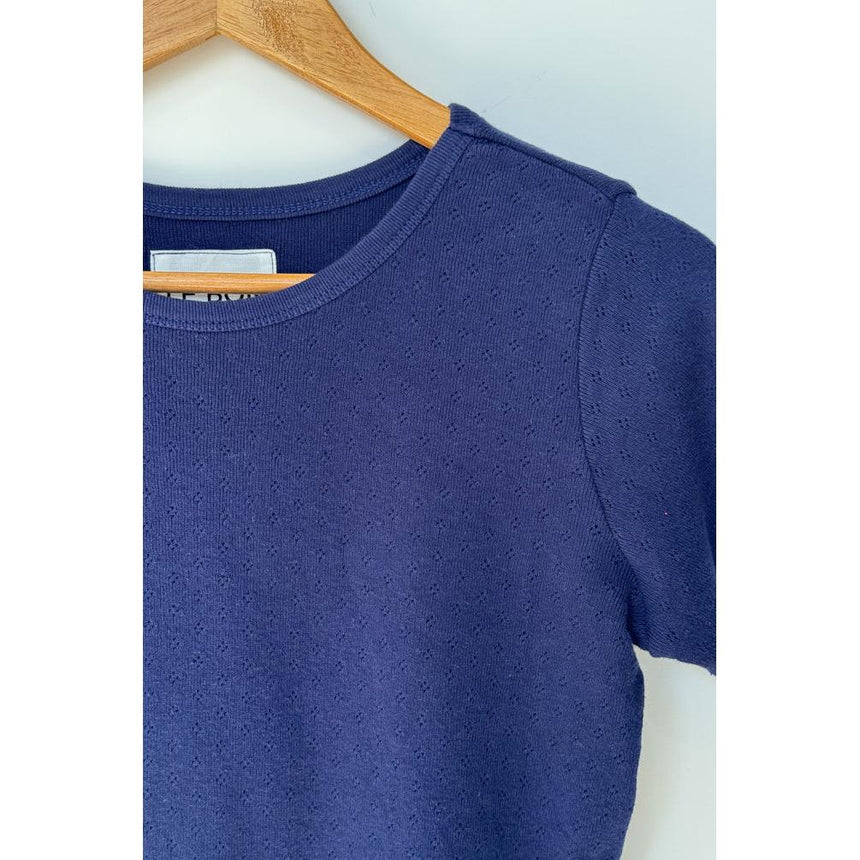 Le Bon Shoppe - Pointelle Babe tee - Navy | Scout & Co