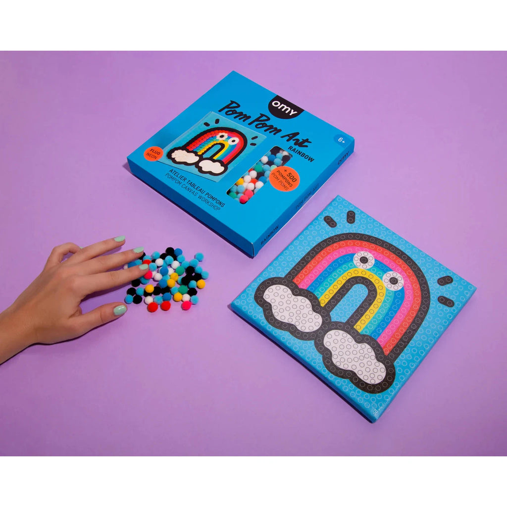 OMY - Pom Pom Art craft kit - Rainbow | Scout & Co