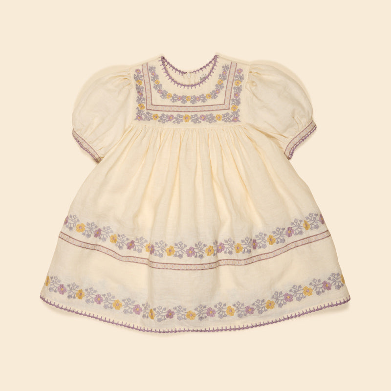 Apolina - Patsy ribbons dress - Cream | Scout & Co