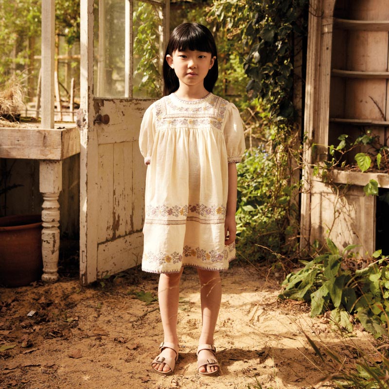 Apolina - Patsy ribbons dress - Cream | Scout & Co