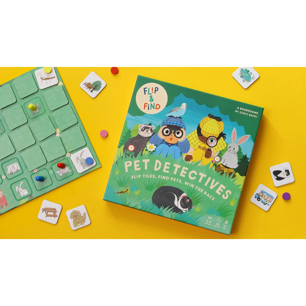 Flip and Find: Pet Detectives board game | Scout & Co