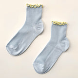 Le Bon Shoppe - Petite ruffled modal socks - Baby Blue & Butter | Scout & Co