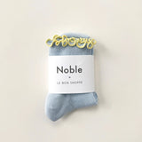 Le Bon Shoppe - Petite ruffled modal socks - Baby Blue & Butter | Scout & Co