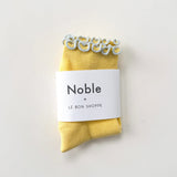 Le Bon Shoppe - Petite ruffled modal socks - Butter & Baby Blue | Scout & Co