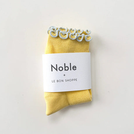 Le Bon Shoppe - Petite ruffled modal socks - Butter & Baby Blue | Scout & Co