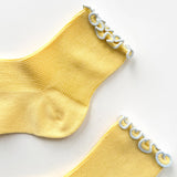 Le Bon Shoppe - Petite ruffled modal socks - Butter & Baby Blue | Scout & Co