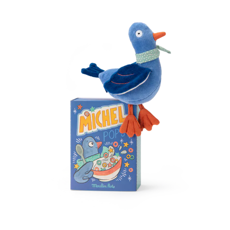 Moulin Roty - Michel the pigeon soft toy rattle | Scout & Co