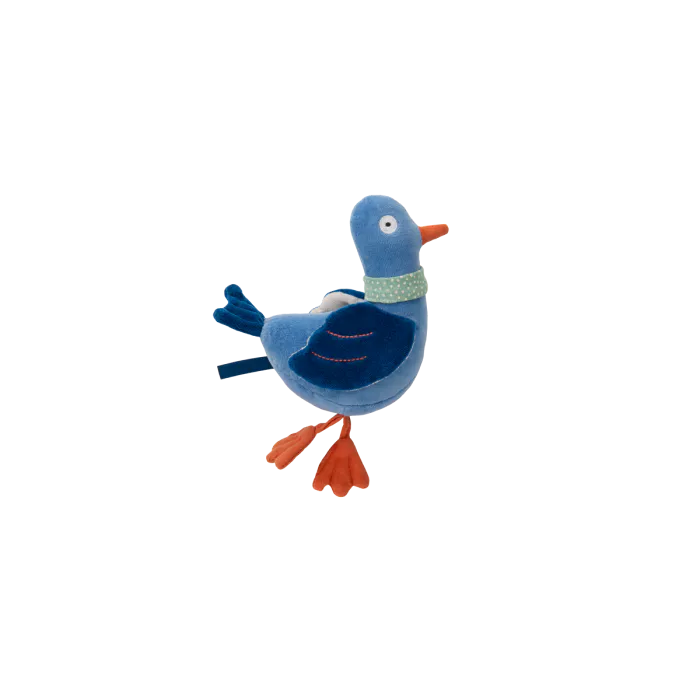 Moulin Roty - Michel the pigeon soft toy rattle | Scout & Co