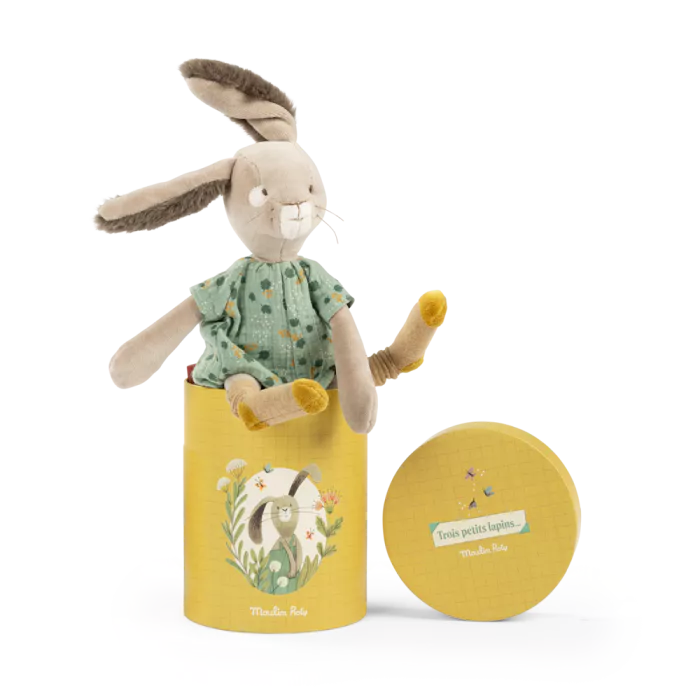 Moulin Roty - Sauge the rabbit soft toy in box | Scout & Co