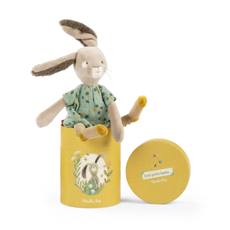 Moulin Roty - Sauge the rabbit soft toy in box | Scout & Co